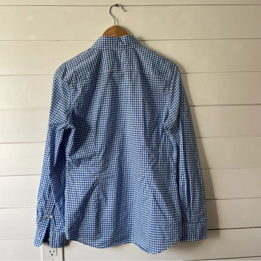 Ralph Lauren - Women’s Custom Fit size 12- Blue Gingham Button Up - Picture 6 of 10